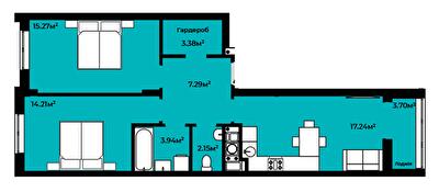 1-комнатная 67.18 м² в ЖК CONTINENT STYLE от 17 900 грн/м², с. Сокольники