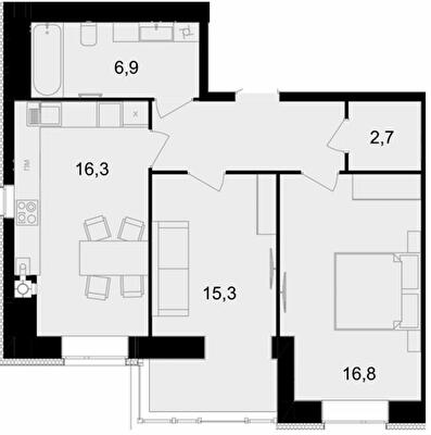 2-комнатная 65.2 м² в ЖК Forest Home от 22 400 грн/м², Винница