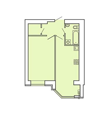 1-кімнатна 45.74 м² в ЖК Kvartal від 37 000 грн/м², Запоріжжя