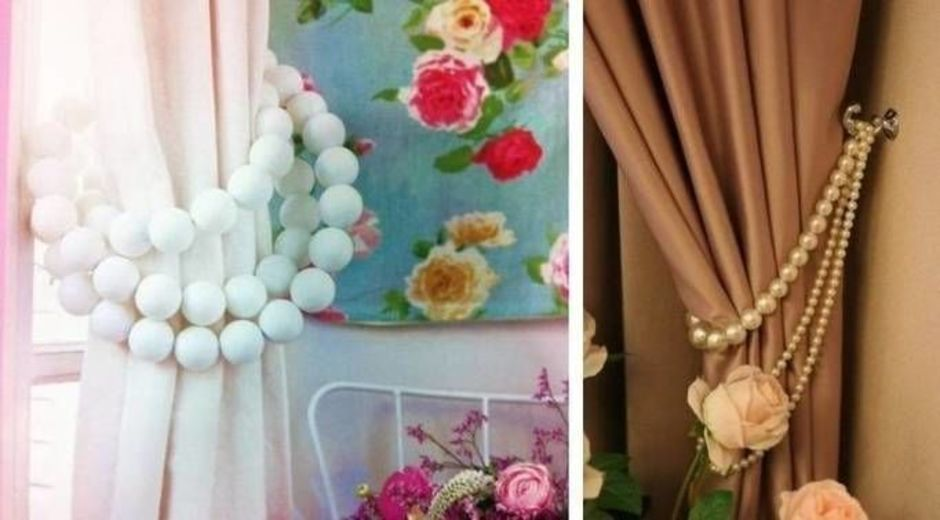 Как украсить подхваты для штор своими руками Как украсить подхваты для штор своими руками