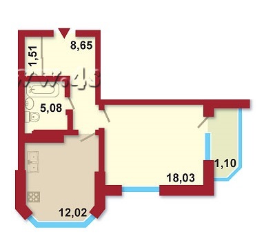 1-комнатная 46.39 м² в ЖК Метрополия Дарница от застройщика, Киев