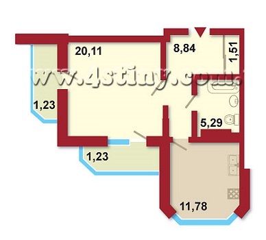 1-комнатная 49.99 м² в ЖК Метрополия Дарница от застройщика, Киев