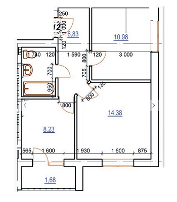 2-кімнатна 42.1 м² в ЖК Matroskin від забудовника, м. Ірпінь