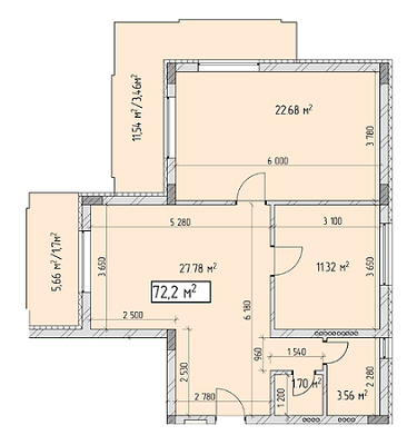 2-комнатная 72.2 м² в КД Brownie House от 35 500 грн/м², Киев