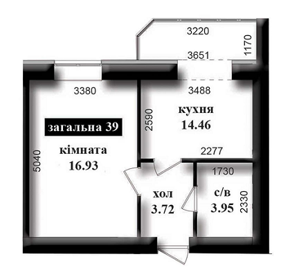 1-комнатная 39 м² в ЖК Капитал от застройщика, г. Ирпень