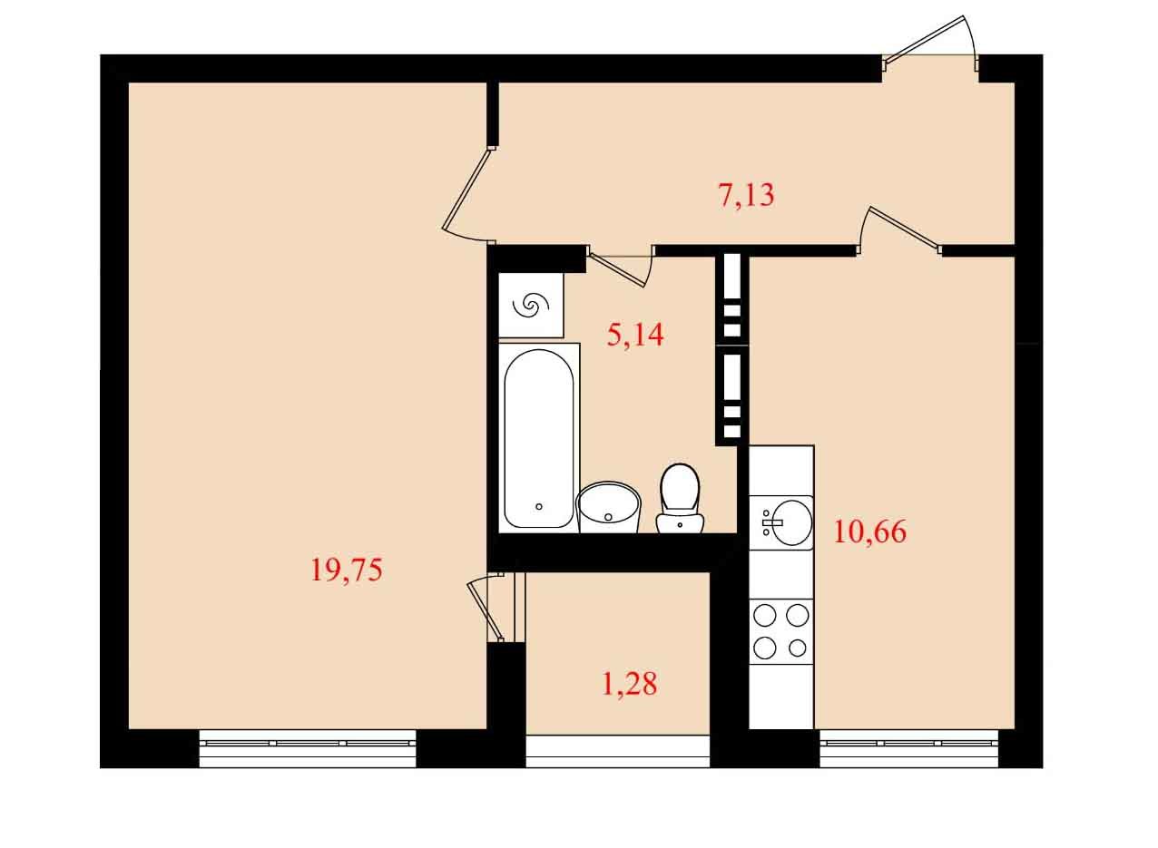 1-кімнатна 44 м² в ЖК Вишневий затишок від забудовника, м. Вишневе