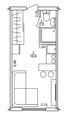 1-комнатная 18.6 м² в ЖК Воробьевы горы от 31 700 грн/м², Харьков