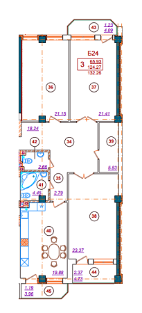 3-комнатная 132.26 м² в ЖСК Солнечный-4 от 21 200 грн/м², Одесса