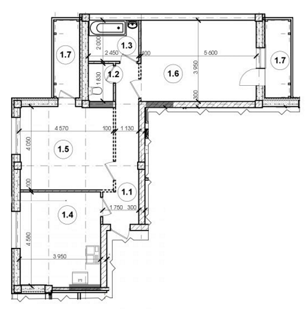 2-кімнатна 76.7 м² в ЖК Орільська надія від 7 600 грн/м², с. Партизанське