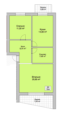 2-кімнатна 67 м² в ЖК по пров. Наскрізний, 23 від забудовника, Вінниця