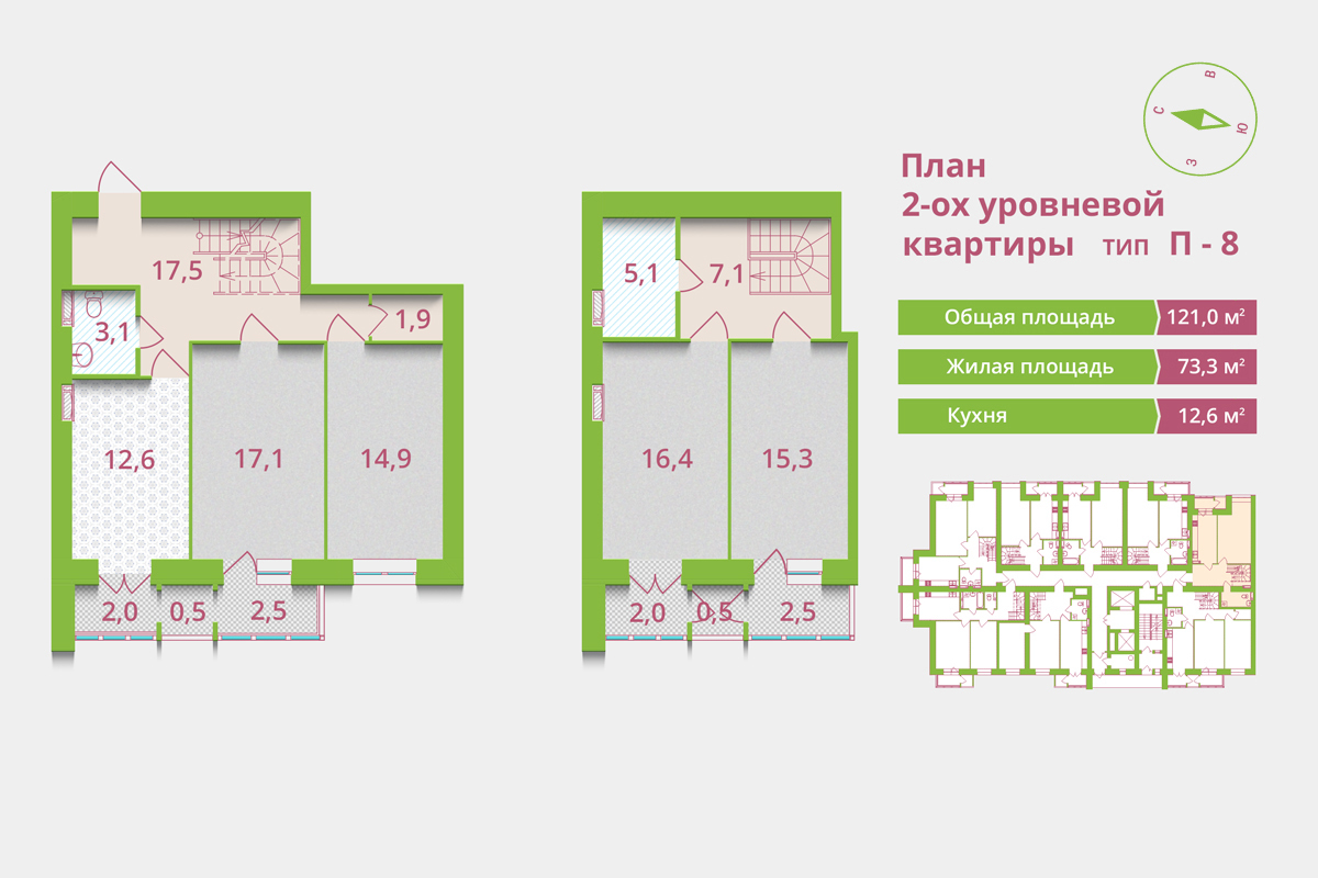 5+ комнат 121 м² в ЖК Александрия от застройщика, Киев