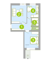 2-комнатная 51.4 м² в ЖК Гостомельские липки от застройщика, пгт Гостомель