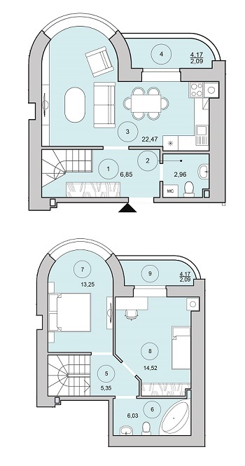 Дворівнева 75.7 м² в ЖК Cherry Town від 13 500 грн/м², м. Вишневе