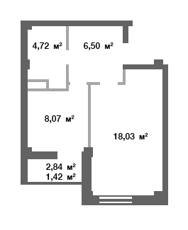 1-кімнатна 37.99 м² в ЖК Новосел від 13 500 грн/м², с. Молодіжне