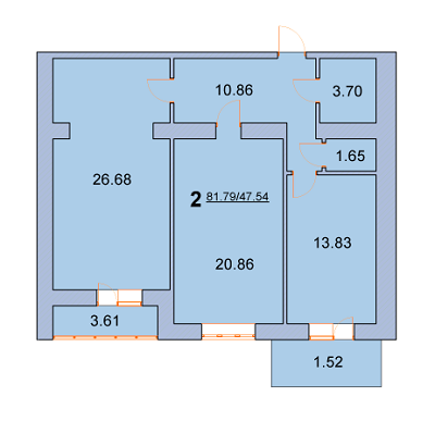 2-кімнатна 81.79 м² в ЖК на вул. Нова, 31А, 31Б від 13 000 грн/м², м. Бориспіль