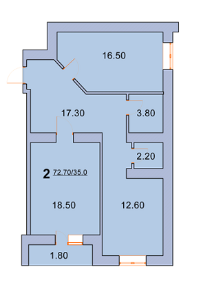 2-кімнатна 72.7 м² в ЖК на вул. Нова, 31А, 31Б від 13 000 грн/м², м. Бориспіль