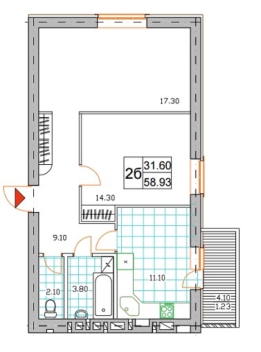 1-кімнатна 58.93 м² в ЖК Саме Той від 8 500 грн/м², смт Немешаєве