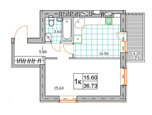 1-комнатная 36.73 м² в ЖК Именно Тот от 8 500 грн/м², пгт Немешаево