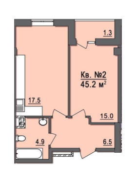 1-кімнатна 45.2 м² в ЖК Дім на Запорізькій від забудовника, Одеса