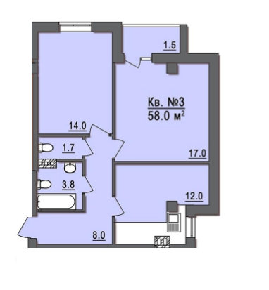 2-комнатная 58 м² в ЖК Дом на Запорожской от 19 000 грн/м², Одесса