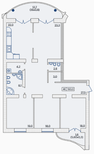 5+ комнат 157 м² в ЖК на Французском бульваре, 29 от 55 110 грн/м², Одесса