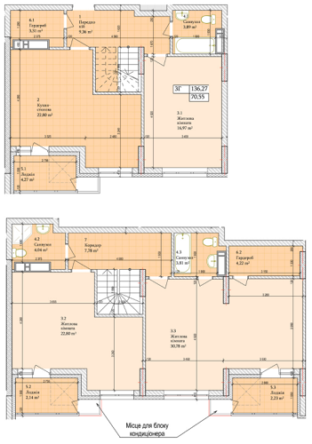 Двухуровневая 136.27 м² в ЖК Дніпровська Мрія от 22 000 грн/м², Киев