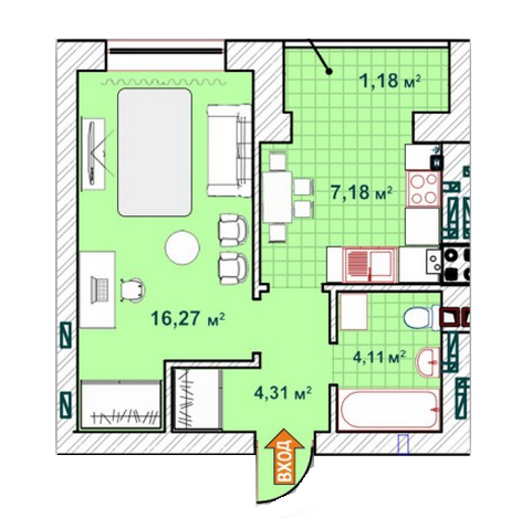 1-кімнатна 33.05 м² в ЖК Синергія 2 від 13 900 грн/м², м. Ірпінь
