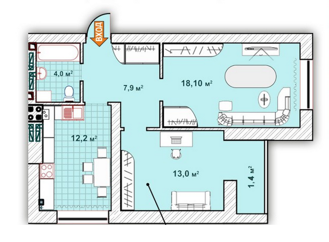 2-кімнатна 56.6 м² в ЖК Синергія 2 від 13 200 грн/м², м. Ірпінь