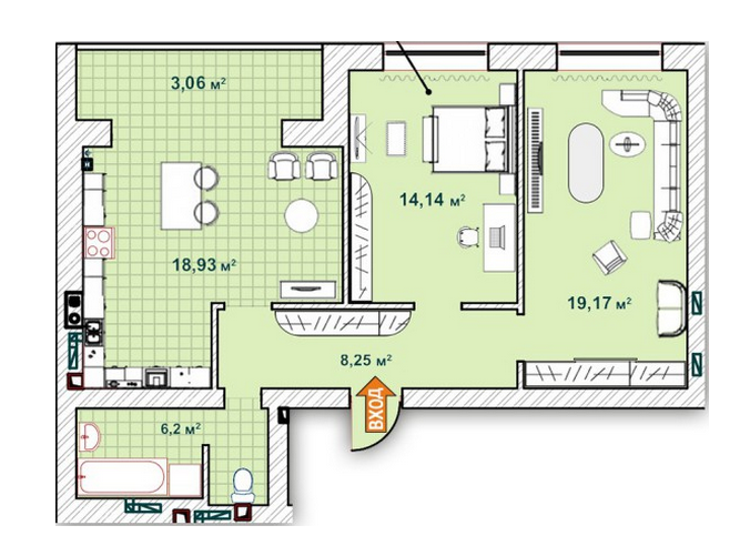 2-кімнатна 69.75 м² в ЖК Синергія 2 від 13 200 грн/м², м. Ірпінь