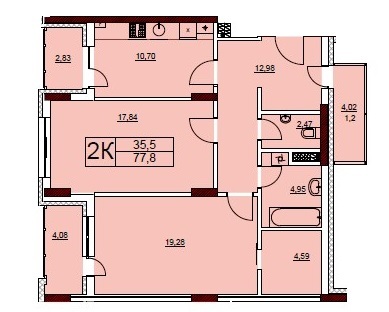 2-комнатная 77.8 м² в ЖК Велика Британія от 17 750 грн/м², Львов