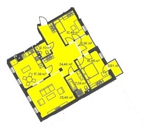 3-комнатная 109.29 м² в ЖК Бейкер Стрит. Шерлок Холмс от 39 300 грн/м², Львов