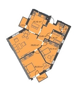 3-комнатная 105.2 м² в ЖК Бейкер Стрит. Шерлок Холмс от 39 300 грн/м², Львов
