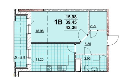 1-комнатная 42.36 м² в ЖК Дмитриевский от 16 240 грн/м², Одесса