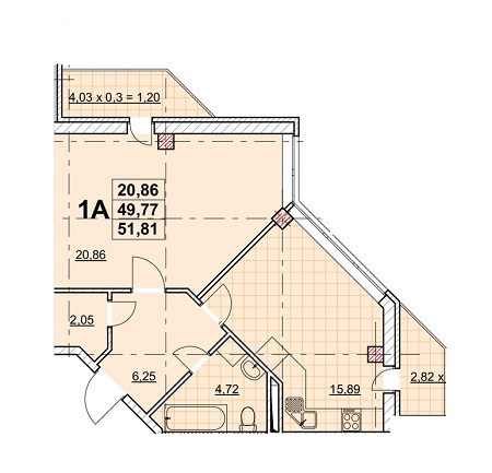 1-комнатная 51.81 м² в ЖК Дмитриевский от 16 240 грн/м², Одесса