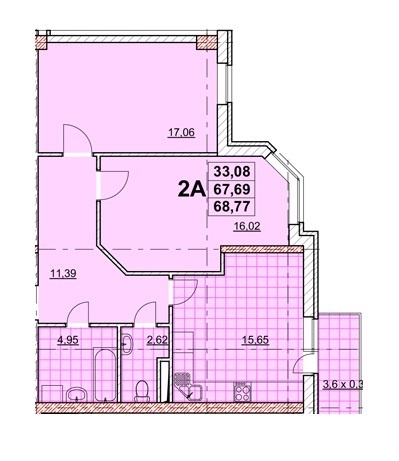 2-кімнатна 68.77 м² в ЖК Дмитрівський від 16 240 грн/м², Одеса