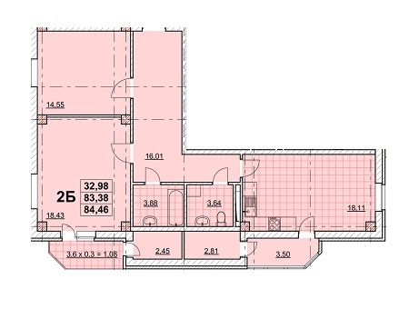 2-кімнатна 84.46 м² в ЖК Дмитрівський від 16 240 грн/м², Одеса