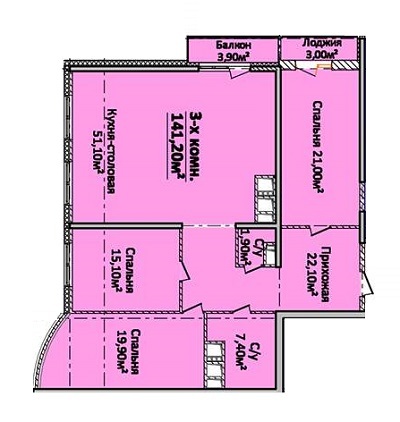 3-комнатная 141.2 м² в ЖК Новый берег от 25 160 грн/м², Одесса