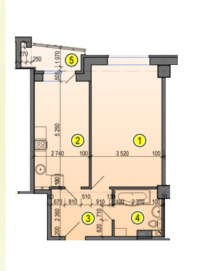 1-кімнатна 49.92 м² в ЖК Дует від 16 700 грн/м², Харків