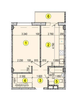 1-комнатная 43.11 м² в ЖК Садовый от застройщика, Харьков