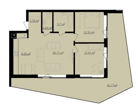 2-кімнатна 72.75 м² в ЖК Avalon Lux від 32 000 грн/м², Львів