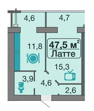 1-кімнатна 47.5 м² в ЖК Дніпровська Брама від 11 000 грн/м², смт Слобожанське