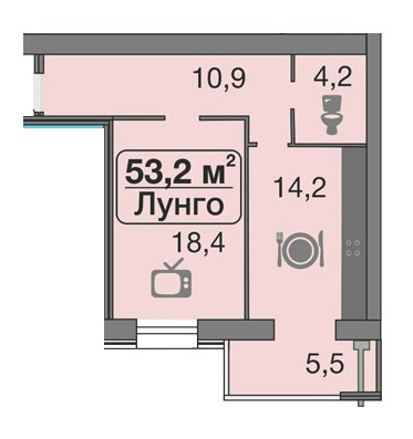 1-кімнатна 53.2 м² в ЖК Дніпровська Брама від 14 500 грн/м², смт Слобожанське