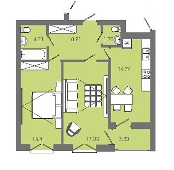 2-кімнатна 63.68 м² в ЖК Avalon 5 від 15 400 грн/м², Вінниця