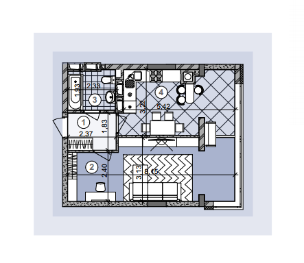 1-кімнатна 48.53 м² в ЖК Deluxe від забудовника, Львів