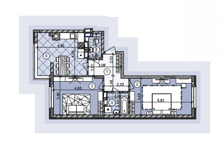 2-комнатная 68.62 м² в ЖК Deluxe от застройщика, Львов