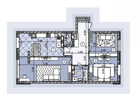 3-кімнатна 91.1 м² в ЖК Deluxe від забудовника, Львів