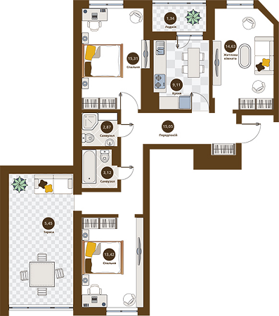 3-комнатная 80.64 м² в ЖК Пасечный от 20 900 грн/м², Львов