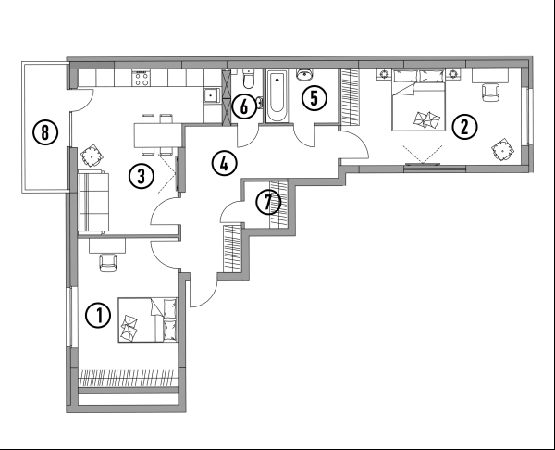 2-кімнатна 85.84 м² в ЖК CARDINAL від 41 300 грн/м², Київ