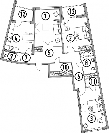 3-комнатная 185 м² в ЖК CARDINAL от 41 000 грн/м², Киев