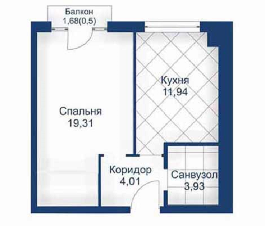 1-комнатная 40 м² в ЖК Форест-Львів от застройщика, пгт Брюховичи